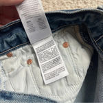 Mother Superior The Trickster Skimp Fray Thrill Seeker Jeans High Rise Straight Blue Size 28 Photo 4