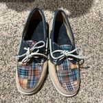 L.L.Bean Vintage plaid multi color boat shoes size 8M Photo 1