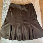 CHAPS  skirt size medium Chocolate Brown flowy flare Fall Vintage Y2K Photo 4