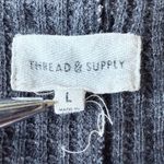 Thread and Supply Waffle Knit Ribbed Body Con Sleeveless Maxi Dress Women's L Gray Size L Photo 2