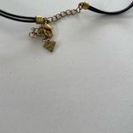 Cookie Lee Vintage  Capiz Shell on Black Leather Cord Disc Women’s sz 17” Photo 6