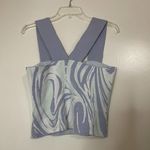 525 America  square neck blue swirl stretchy bandage tank top size Medium Photo 3