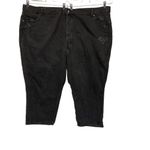 Old Navy Women's High Rise Slouchy Straight Cropped Jeans 30 Black Distressed Photo 7