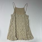 Eyelet Lace Cami Tank Top beige tan camisole women’s size small Photo 7