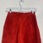 Fashion House Red High Waist Vintage Suede Leather Pants Sz 6 Photo 7