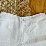 Tahari white linen high waisted shorts Photo 4