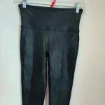 Spanx  Faux Leather Black Leggings Women’s Size M Photo 3
