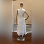 Women's Taylor Boatneck Embroidered Midi Dress White Size 6 Photo 2
