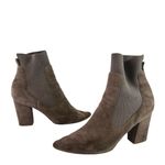 Steve Madden  Richter Women's Gray Brown Suede Ankle Sock Booties Boots Size 7.5 Photo 4