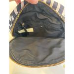 Kate Spade Black & White Striped Mini Backpack OS Zip Closure Pockets Designer Photo 5
