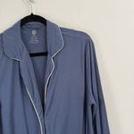 Kindred Braverly Clea Bamboo Long Sleeve Sleep Shirt SLate Blue Womens Large Photo 3