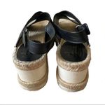 Marc Fisher Gandy Black Platform Wedge Espadrille Leather Sandals SZ 9M Photo 5