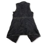 Carmen Marc Valvo  Black Faux Suede Vest Photo 8