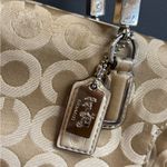 Coach  25638 Madison Madeline White and Gold Canvas Shoulder Bag Photo 7