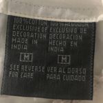 Solutions MEDIUM VINTAGE Women's White Floral Embroidered Boho Hippie Split Neck Photo 7