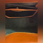 Vintage green and brown leather handbag Photo 7