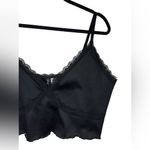 H&M Lace Trim V-Neck Ribbed Tank Size 2XL Black Photo 3