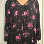 Lane Bryant  18 20 Floral V-Neck Long Sleeve Top Photo 1
