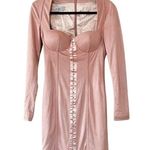 House Of CB  Pink Pale Stretch Suede Bustier Dress Sz S Photo 2