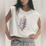 Free People NWT  FP Movement Inspire Logo Tank - white buti logo combo - Small Photo 3