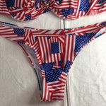 SheIn Bin 41 Patriotic American Flag 2pc Swimsuit Bikini Size Small/Medium Photo 3