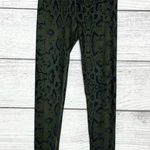 SO  Green & Black Python Snake Print Leggings Size XS Photo 0