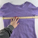 Rafaella Vtg  Medium M Sweater Angora Lambs Wool Blend Purple 3/4 Sleeve Women’s Photo 5