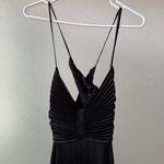 ALC Frank A.L.C. Aries Satin Pleated Maxi Dress Black Sz 6 Photo 5