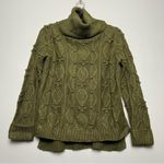 NWT Gretchen Scott Knot Enough Chunky Cable Knit Sweater Olive Green Women’s XS Photo 1