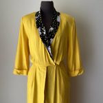 Danny & Nicole sz L silk/rayon yellow midi dress Photo 1