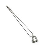 Brighton  Pebble Heart Necklace Silver Pendant with 9" inch Chain Photo 2