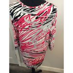Chico's  Size Large (2 Chico size) Stretch Pink Black Tunic Womens Photo 6