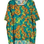 LuLaRoe Womens Tops Size L Floral Print High Low Batwing Photo 0