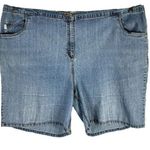 Liz & Me Catherines Plus Sz 26W Denim Shorts Jeans Light Blue Elastic Waist 1180 Photo 0