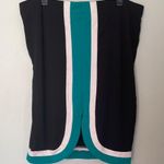 Eloquii Stylish Black and Teal Skirt with White Accents Photo 0