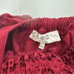 Sea New York Vivienne Broderie Anglaise Eyelet Shirred Mini Dress Claret, XS Red Photo 6