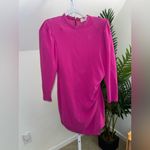 ALC Frank A.L.C. Jane Shocking Pink Long Sleeve Mini Dress Size 6 Photo 4