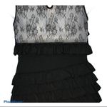 1st Sight Little Black Dress Lace Bodice Tiered Ruffle Skirt Size L Size L Photo 11