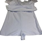 ZARA Trafaluc Collection Babydoll Romper Mini Dress Pale Lavender Cotton Size M Photo 6