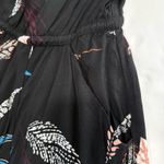 Torrid NWT Black Palm Leaves Challis Puff Sleeve Midi Dress Size 2X Pockets Photo 8