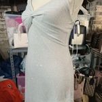 Morgan & Co . Silver bling shinny paved diamonds sleeveless everything dress NWT Photo 2