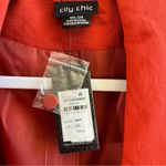 City Chic Blazer Essence Longline Jacket in Rust Orange-Red Sz 24 (XXL) NWT Photo 9