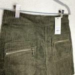 Francesca's Mi Ami Tamm Zip Corduroy Mini Skirt Green Small New Academia Fall Photo 2