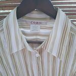 Como vintage Como S Gold White Striped Top Photo 5