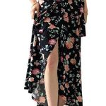 NEW Floral High Waisted Long Skirt Maxi Wrap Skirts Slit M Size M Photo 0