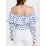 NWT Caroline Constas Lydia Top Blue Size M Photo 1