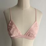 Triangle Bralette Soft Cup Wireless Bra NWOT Pink Photo 1