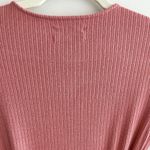 Urban Outfitters  Ribbed Wrap Long Sleeve Dress, Dusty Rose, Size Medium Photo 14