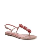 Sam Edelman Eliza Woven Thong Round Chic Flat Sandals Pink Lily Stripe Size 7 Photo 1