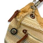 The Sak | Indio Crochet Neutral Sand Stripe Tightweave Medium Shoulder Bag Purse Photo 2